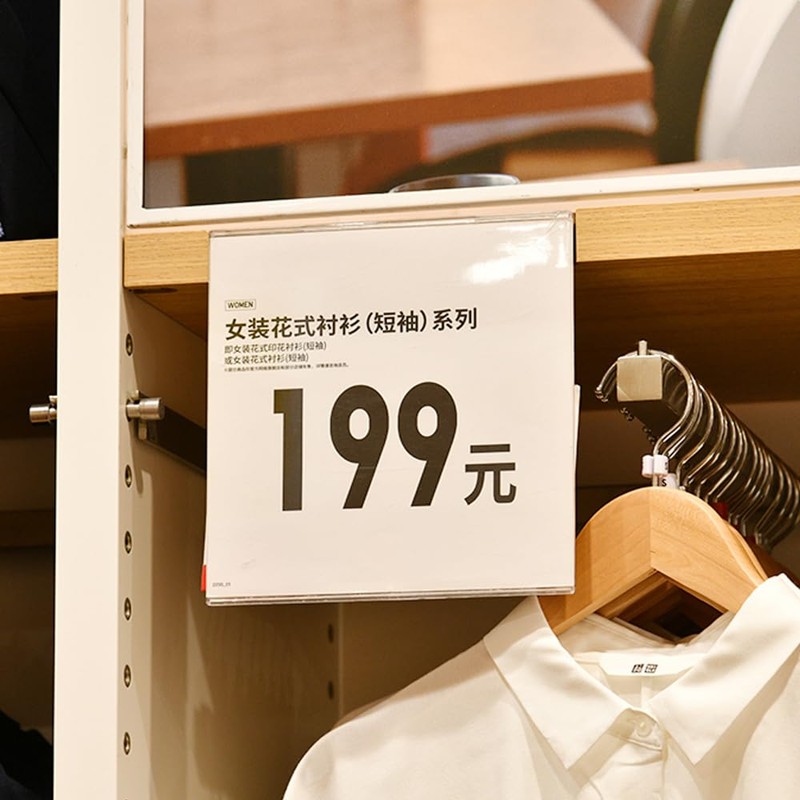 ECKEK Acrylic Price Tag Displays Sign Holder Data Card Holder
