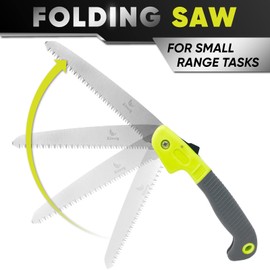 Könnig Foldable Hand Held Pruning Saw (RAZOR SHARP 7" BLADE) Compact Design Jab Saw - Japanese Design Hand Saw