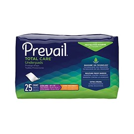 Prevail Total Care Heavy Absorbency Underpad, 30x 36 Inch, First Quality UP-100/1, 25 Count