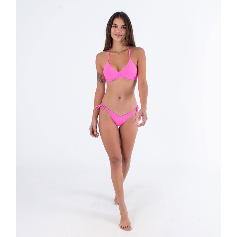Hurley Women's Solid Adjustable Bikini Top Bikini Top