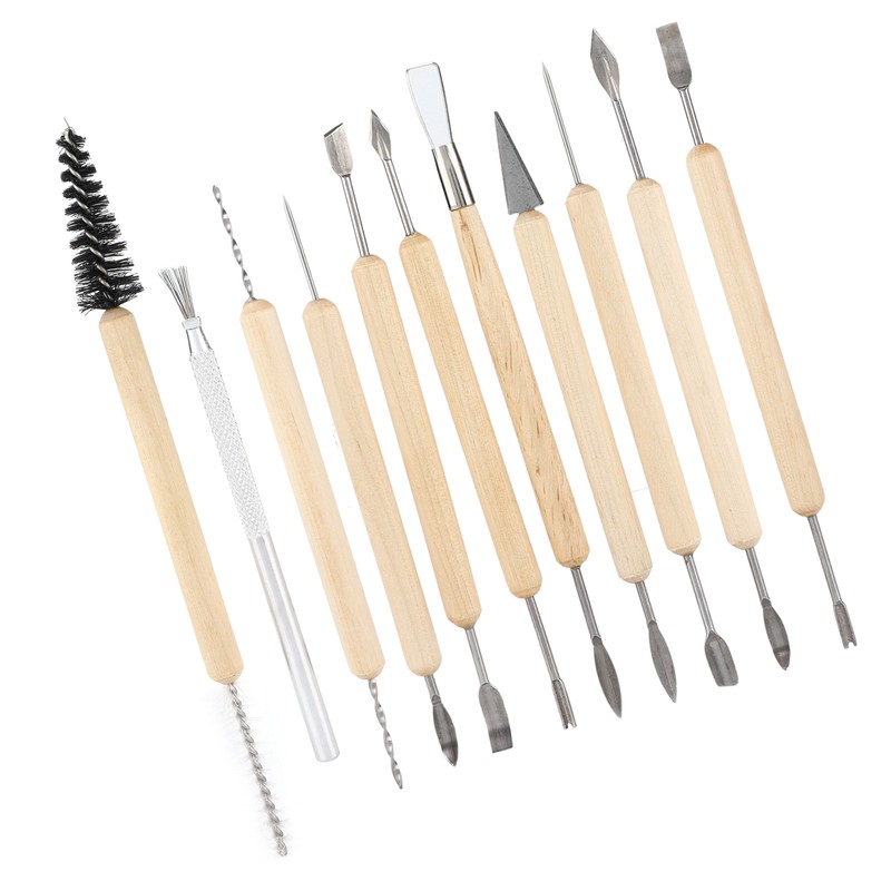 11pcs Soft Clay Carving Knives Multipurpose Stainless Pottery Sculpting Tools