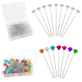 150pcs Bouquet Pins Crystal Head Corsage Pin Crystal Head Clear Straight Pins for Craft Wedding Sewing Jewelry Decoration