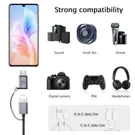 Micro to Lightning Adapter, Ios to Micro Male, Lightning Female to Micro Plug Adapter (2), Does Not Support Headphones