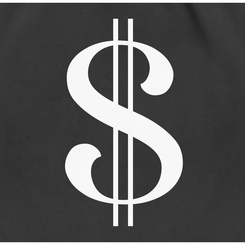 Dollar Drawstring Gym Bag for Carnival & Fancy Dress, Customisable