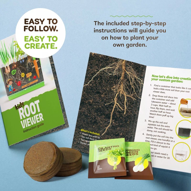 Dan&Darci Root Viewer Kit for Kids - Grow Your Own