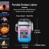 COMANYI Electric Lighter Waterproof Transparent Plasma Arc Lighter with LED