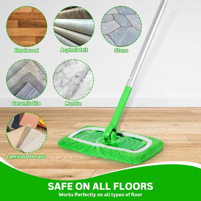 AmaVins 8-Pack Reusable Microfiber Mop Pads for 10-12" Mops