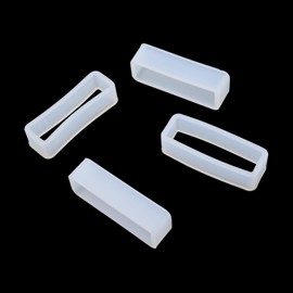 Honbay 4PCS 24mm Rubber Replacement Watch Band Loops Silicone Watch Strap Keeper Retainer Holder Ring (Clear)