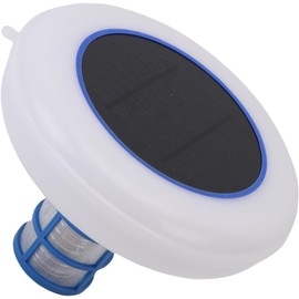 AUNMAS Ionizador Solar para Piscinas, Limpiador de Piscinas con LED Que Cambia de Color y ánodo de Cobre, para Enterradas y Elevadas