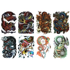 SG005 Tattoo Sticker Set Dragon, Dragon, Phoenix, Bulk, set261