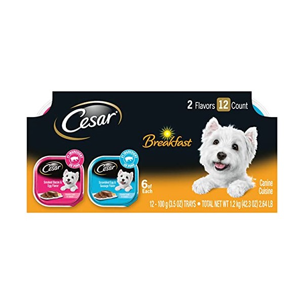CESAR Soft Wet Dog Food Classic Loaf in Sauce Breakfast