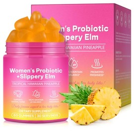 Feminine Probiotics Gummies,With Slippery Elm & Prebiotic Fiber,Probiotic Health Support,PH Balance Gummies for Women,Promotion of Womens Health,Natur