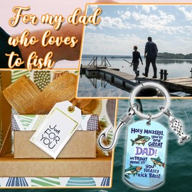 WEHBVF Fathers Day Fishing Gift for Dad Grandpa Papa Cool Fishing Gift for Dad Fishinglovers Gifts Ideas Fish Keychain Birthday Fathers Day Thanksgiving