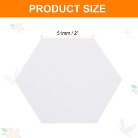 HARFINGTON 400 unidades de papel hexagonal para acolchar, plantilla de papel inglés de 2 pulgadas, piezas de papel de base, suministros de patchwork para acolchar, costura, manualidades