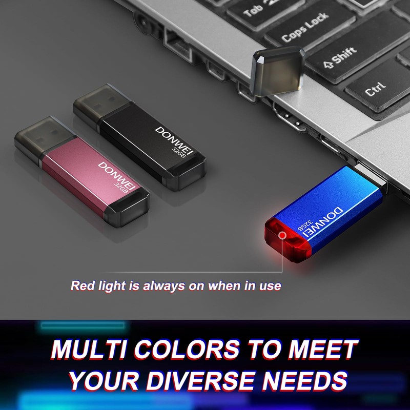 DONWEI USB Stick 32 GB Memory Stick 2.0 Blue