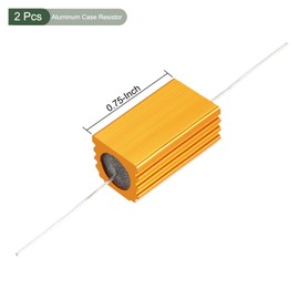 YOKIVE 2 Pcs Aluminum Case Resistor, Office LED Converter Replacement Wirewound Resistance, Great for Daily Use (Gold, 5W 470 Ohm)