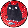 Ceramic Indigo Nyanya Cat 3 Brothers Seat Cushion kuro 23017