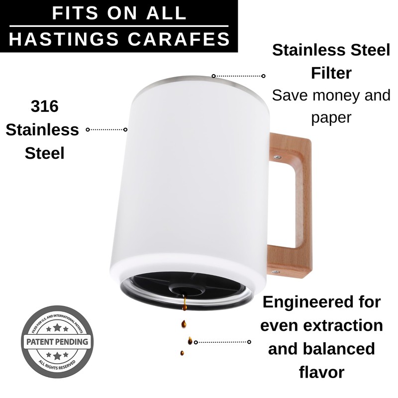HASTINGS Pour Over Coffee Dripper - Stainless Steel Pour Over