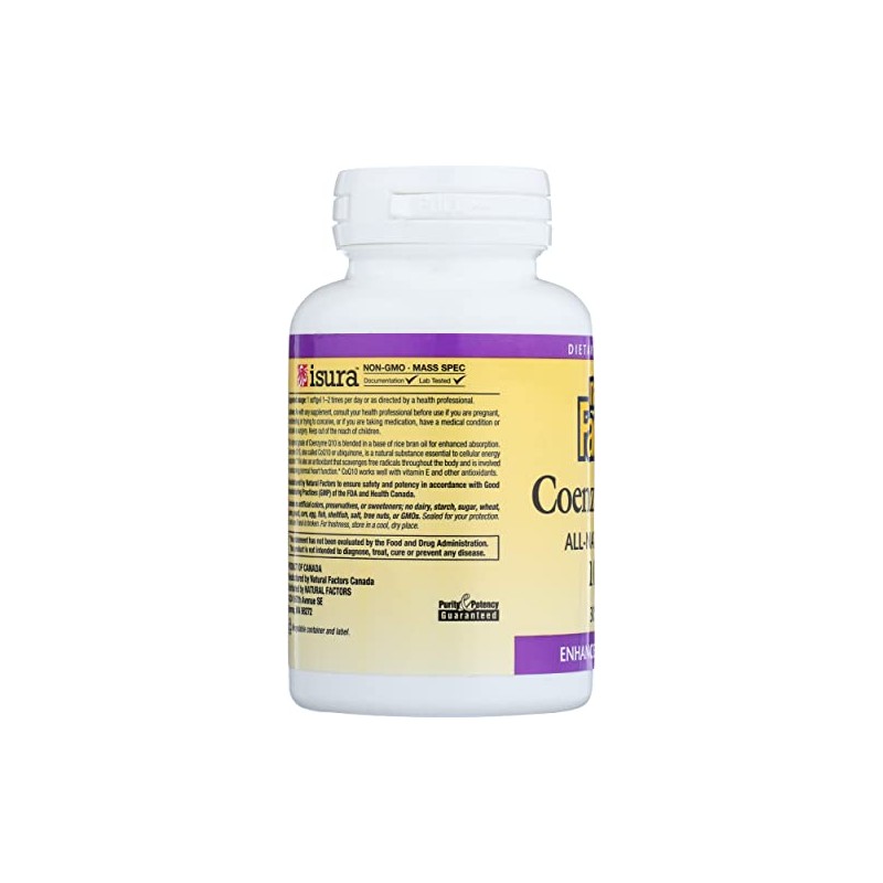 Natural Factors – Coenzima Q10 100 mg – Soporte antioxidante