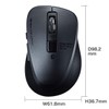Sanwa Supply Bluetooth 5.0 Mouse, Silent, Blue LED, 5 Buttons,