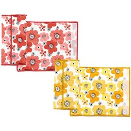 Maruwa Boeki Made in Japan Drool Cover, Set of 2, Baby Hug, Flower Pink & Flower Yellow