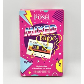 Perfectly Posh Mixed Tape Lip Balm Set .08 oz. 4 Lip Balms Set - New Sealed