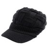 Loo & c Knit Hat with Brim, Large Size, Cross