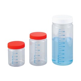 Azuwan Wide Mouth T-Shaped Jar, Clear PVC, Blue Scale Line, 16.9 fl oz (500 ml)