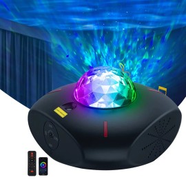 Bluetooth Music LED Luminous Projector for Children Powered by USB - Modern Starry Sky Design, ABS Material, Application ControlLamp Power(W): 10, Color: White