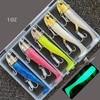 Kmucutie 5 pcs Fishing Metal Head Soft Lures jig Set