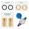 Watflow DN15 Water Meter 1/2"NPT, Cubic Water Flow Meter, Cold