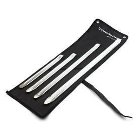 Nienloop 12 14 20 24 Inch 4-Piece Tire Lever Set Tire Iron Spoon Tire Chaning Tool with Roll-up Bag for Car Vehicle Bike Motorcycle Tire Changing