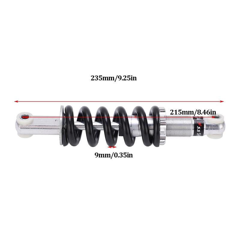 Adjustable 215mm Rear Shock Absorber for Mini Dirt Bikes, ATVs,