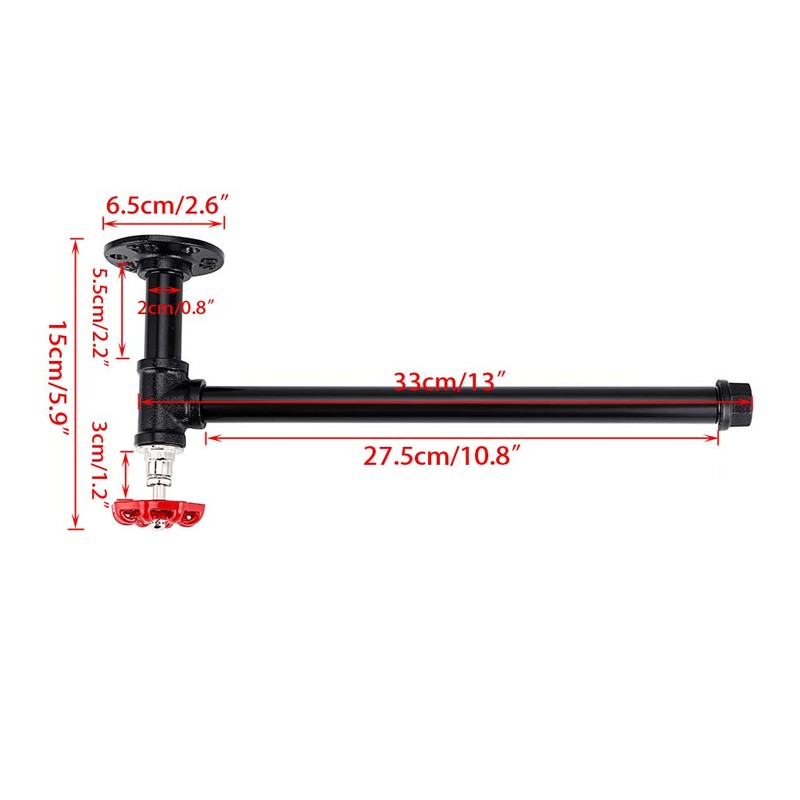 Sumnacon 13 Inch Industrial Pipe Paper Towel Holder - Wall