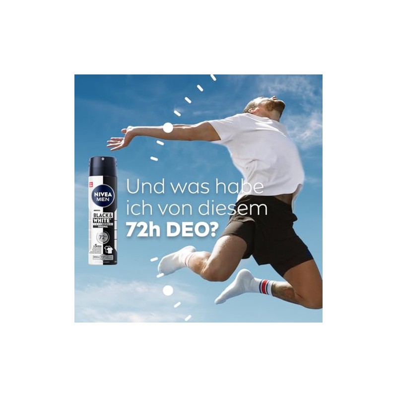 NIVEA MEN Black & White Invisible Deo Spray, Deodorant mit