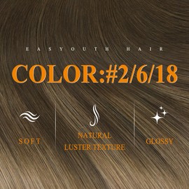 Easyouth Balayage Tape in Hair Extensions Human Hair Ombre Brown Fading to Ash Brown Mixed Dirty Blonde Hair Extensions Tape in Straight Remy Tape in Extensions 14Inch 40g 20pcs