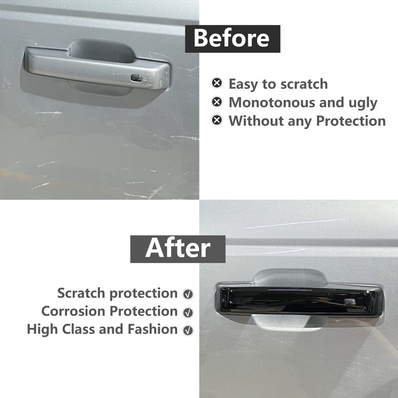 sukemichi Door Handle Covers Trim Rear Door Tailgate Cover for
