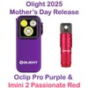 Olight Oclip Pro Purple Clip on Flashlight & imini 2