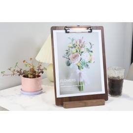 A4 Clipboard,Wooden Clipboard A4 Hardboard Clipboard Clip Board with Stand Set,clipboard Folder Ideal for Menu Display,and More for Restaurants,Bars,Coffee Shops,Tables,and Countertops