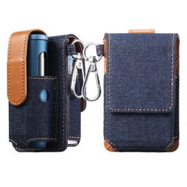 Compatible Glo Hyper Pro Case, Storage for Glow Hyper Pro, PU Leather, Multi-Functional Storage, Shockproof, Anti-Scratch, Anti-Fingerprint, Convenient Opening and Closing, dark blue denim, Fashion
