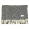 Sferra Celine Herringbone, 100% Cotton Throw Blanket - Black