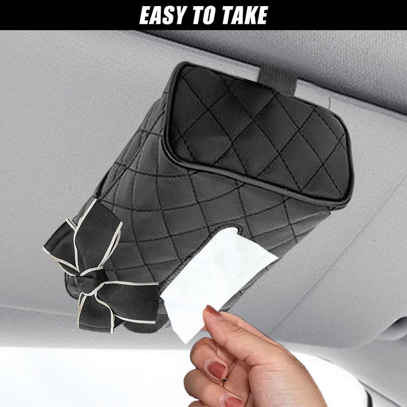 DUSCOKE Large Car Tissue Holder for 120 Standard Tissues –