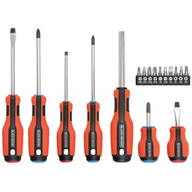 BLACK+DECKER Magnetic Screwdriver Set, 17-Piece (BDHT65003)
