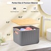 Ohmlove 4 Packs Storage Bins with Bamboo Lids - Plastic