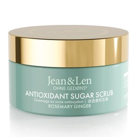 Jean & Len Antioxidant Sugar Scrub Rosemary & Ginger for a Fragrant Cleaning Experience with Rich Oils, High-Quality Jar, Sugar Scrub without Parabens & Silicones, 200 ml