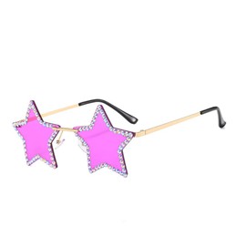Star Glasses, Star Sunglasses, Retro Star Hobby Sunglasses, Fashion Sunglasses for Parties (1 Piece, Purple)