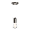 Knightsbridge 6 Inch E27 Contemporary Pendant Set in Black Nickel