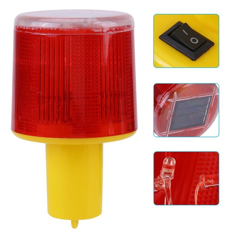 1 x Emergency Warning Flash Light, Solar LED Alarm Traffic