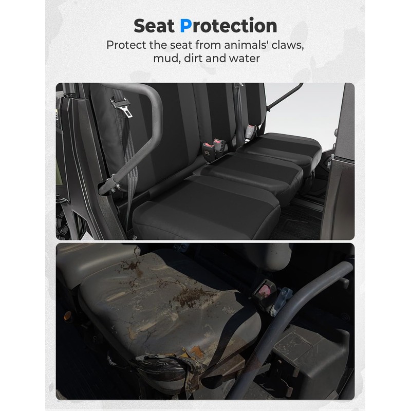 KEMIMOTO Seat Cover Water-Resistant Front and Rear Kits Compatible with