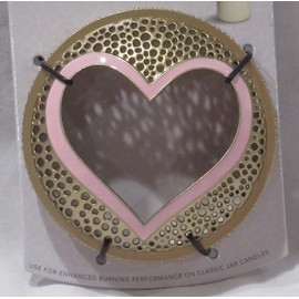 Yankee Candle Illuma-Lid Candle Jar Topper J/T St. Valentine's Day PINK HEART